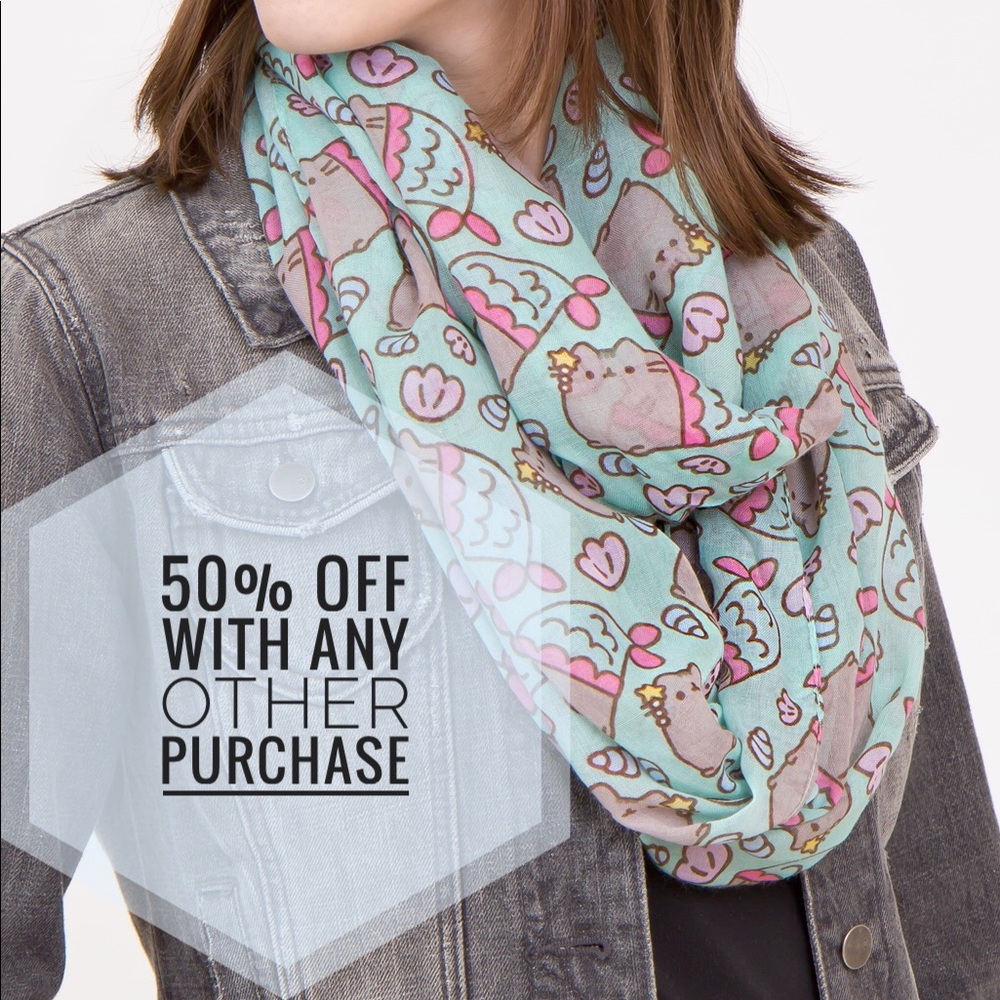Mermaid Pusheen infinity scarf